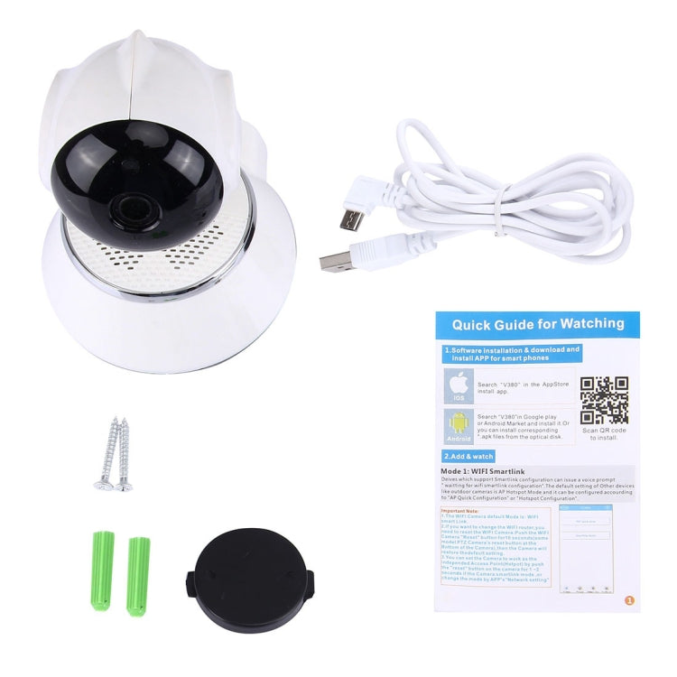 V380 HD 1280 x 720P 1.0MP 360 Degrees Rotatable IP Camera Wireless WiFi Smart Security Camera, Support TF Card, Two-way Voice, V380 V380 HD 1280 x 720P 1.0MP 360 Degrees Rotatable IP Camera Wireless WiFi Smart Security Camera, Support TF Card, Two-way Voice, V380